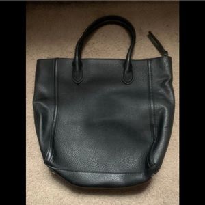 H&M black leather tote